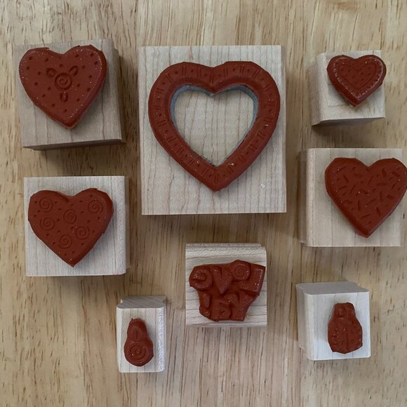 Stampin' Up! Love Ya! Wood Mounted Stamp Set of 8 - Picture 2 of 2